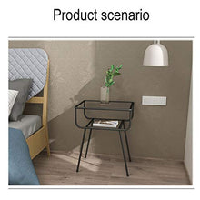 RKRZLB Comodino Camera da Letto Cassettiera Moderno con 1 Cassetti Arte del Ferro 19.3x13x23.6inch Cassettiere Cameretta (Color : Black)