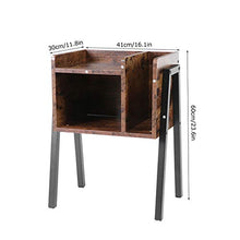 HYM Tavolino da Comodino Impilabile dell'Alto Comodino Elegante con unità di Stoccaggio Verticale Comodino in Legno