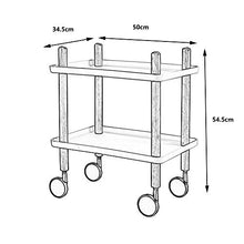YIN YIN Carrello per Ripiani Carrello portaoggetti, portaoggetti in plastica Semplice e Resistente, Compatto e Raffinato Porta Passeggino for Ristorante, Grigio, 50X34.5X50CM Carrello a rulli