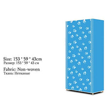 JHDDP3. Armadio Simple Student Student Guardaroba Combinazione Assemblaggio Fai da Te Assemblaggio Armadio Pieghevole Singolo Armadio Stoccaggio Singolo Polliere Piccolo Armadio 153 * 59 * 43 cm Blu