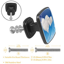 Nuvola bianca a forma di cuore Pomelli per Porta Set di 4 Pomelli per Mobili Manopole per Cassetti Cucina Armadio Vetro