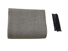 HENG FENG 90 x300cm Frangivista e Telo Frangivento per Balconi HDPE 180 g/m² Protezione UV Resistente al Vento per Patio Giardino con Fascette Beige-Grigio