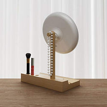 dhcsf Lampada a Specchio a Specchio a soffitto a soffitto in Legno massello con Lampada con Lampada Portatile Portatile Desktop Specchio per vanità Ricaricabile con stoccaggio