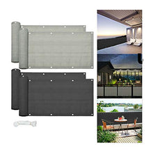 FREEDOH Copertura per Schermo Privacy Balcone Rete Protezione Solare per Balcone Copertura per Parasole Resistente alle Intemperie per Veranda Esterno Cortile Giardino Patio,Grigio,0.9 * 5M