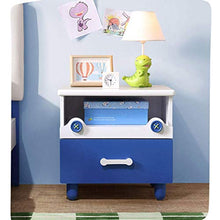 XXSHN Comodino Comodino per Camera da Letto, Comodino per cameretta 2 in 1 tavolino con cassetto e Comodino Aperto (Colore: Blu)