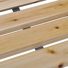 Ausla Panca da giardino decorativa, 120 x 62 x 82 cm, in legno e ferro per giardino, panca da terrazza, con schienale