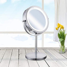 GHDAG - Specchio cosmetico da scrivania con ingrandimento 5x /10x, con LED