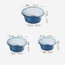 ZWMG Lavabo Addensato Lavabo Trasparente Il panoramica in plastica può Essere utilizzato per Lavare i Piedi e Le Verdure, Adatto per dormitorio (3 Pezzi) (Color : Blue)