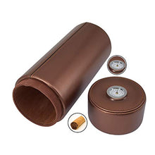 YYYUR Portable Cigar Box, Cedar PU igrometro Cigar Idratante Tube, 5 sigari, Viaggio di Lavoro Viaggi Piccolo Sigaro Tubo,Marrone