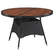 vidaXL Set da Pranzo da Giardino 5 pz con Cuscini in Polyrattan Nero