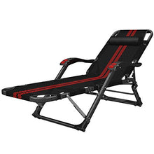 AI LI WEI SHUAIIJUAN Sedia per Il Tempo Libero Domestico Sdraio Outdoor Pieghevole Patio Lounge poltrone sedie reclinabili Regolabili for Beach Pool Side Yard Garden Camping Max.200kg- Nero