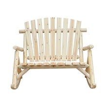 Outsunny Panchina Panca a Dondolo da Giardino a 2 Posti in Legno 114 × 96 × 98cm