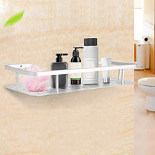 HERCHR Mensola portaoggetti da Bagno a Parete, Supporto Doccia in Alluminio per Accessori Cucina Bagno