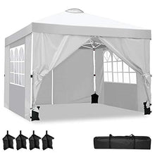 YUEBO Gazebo 3x3 Pieghevole Impermeabile Gazebo da Giardino con 4 pareti Laterali Tenda Gazebo Chiuso per Esterno, Campeggio, Feste