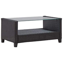 Festnight 6 pz Set Divani da Giardino con Cuscini Divano Angolare da Giardino Esterno in Polyrattan Divani Modulari Grigio Scuro/Nero