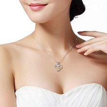 Baoxiaohed Collana in Argento Sterling, Collana Cuore in Stile Moda Argento Sterling 925, Adatta per La Festa della Mamma, Regali di Anniversario E Regali di Compleanno