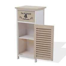 Rebecca Mobili Mobile bagno, armadietto per camera, 1 anta 1 cassetto, bianco beige, stile vintage, bagno camera - Misure: 75 x 32 x 27 cm (HxLxP) - Art. RE4594