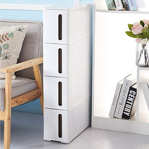 SuDeLLong Cassettiere in plastica per Abbigliamento Bagno Alto Cabinet Tallboy Armadio Magazzino unità Ripiani Cassetto for Camera 17X45X84cm (Color : White, Size : 17X45X84cm)