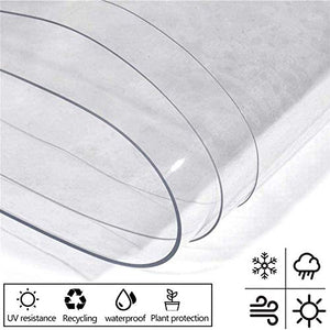 Telo MYAN Impermeabile, Telone Protezione per Esterno Plastica Antipioggia Antipolvere Tenda con Occhielli Giardino Hutch Copertina, Personalizzabile (Color : Clear, Size : 1.9M X 1M)