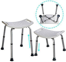 Sgabello da Bagno a doghe Regolabile in Altezza, Sedile da Bagno Resistente per ped Antiscivolo Max.150 kg 20x11 Pollici 0110