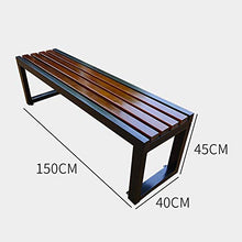 GaoF Panchine da Giardino in Metallo, panchine da Esterno in Legno massello anticorrosivo, panchine da terrazza antiruggine con Struttura in ghisa, per Strade da Giardino Interne ed Esterne