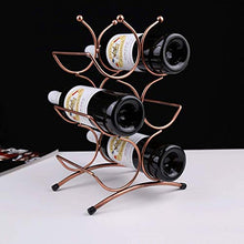 LHQ-HQ Semplice Iron & Wine Rack Retro Curva Europea Forma Soggiorno casa Creativo Decorazione Display Decorazione Domestica, 26 Centimetri × 16 Centimetri × 35 Centimetri