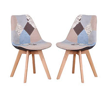 Sedie da pranzo Set di 2/4/6 Sedie da ufficio con sedile imbottito Gambe in legno per sala da pranzo Cucina Soggiorno Camera da letto Mobili da cucina di casa (Gray 2)