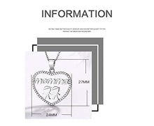 Collana In Argento Sterling, 925 Sterling Argento Mano Nella Mano Stile Moda Zircon Mom Cuore Collana Indipendente Pendente, Adatto Per La Festa Della Mamma, Regali Di Anniversario E Regali Di Comple