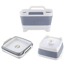 LIMMC Portatile Pieghevole Bacino Pentola con Maniglia per Il Trasporto di Lavaggio di Verdure della Frutta in plastica Pieghevole Benna lavabo per l'escursione di Campeggio di Picnic