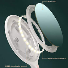 Makeup mirror Specchio per Il Trucco con Lampada Specchio Specchio HD Specchio per Il Trucco dimmerabile Base ad Assorbimento Magnetico Specchio per Il Trucco Indietro 5 Volte Lente di ingrandimento