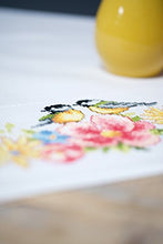 Vervaco - Tovaglia in cotone Aida con motivo numerato, 80 x 80 x 0,3 cm, multicolore