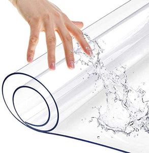 seveni Tovaglia di plastica Trasparente - Chiaro PVC Impermeabile Cucina da Pranzo Vetro copriletto Copertura Protettiva Panno di Cristallo in Cristallo (2mm)(60x130cm/23.62x51.18in)