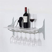 RUXMY Armadietto del Vino Weib-Wine Rack Applicazione della Decorazione della Parete Scaffale in Legno di Pino fissato al Muro, Scaffali galleggianti a Parete retrò Europei per scaffali per calici