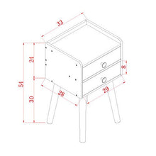 Comodino, Gambe Moderne di Legno del cassetto del Comodino del Comodino dei comodini del Comodino Moderno del sofà for la casa Pratico e Versatile (Color : White, Size : 33 * 29 * 54cm)