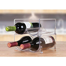 mDesign Portabottiglie Vino in Plastica Robusta - Bottigliera e Scaffale Porta Vino per conservazione ottimale di vini - Struttura componibile - Per 8 bottiglie