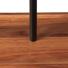 Relaxdays Specchio Trucco, 2 Ripiani Legno, Regolabile, da Tavolo per Bagno & Corridoio, HLP 40x30x14 cm, naturale/nero