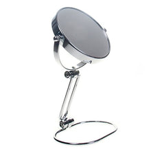 TUKA Pieghevole Specchio Bagno per Trucco 10X Ingranditori, 5" Doppio Specchio Cosmetico di Viaggio o Domestico, ø 12,5 cm Specchio da Tavolo per Trucco Rasatura, Cromato Vanity Mirror, TKD3124-10x