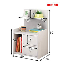 LICHUAN comodini comodini moderno e semplice comodino camera da letto comodino con 2 cassetti per soggiorno, libreria da ufficio, libreria, tavolino bianco caldo, facile da montare.