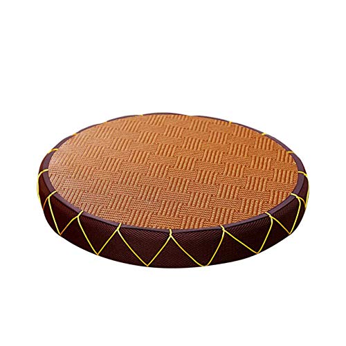 Joopark Cuscino per Pavimento in Paglia, stuoia per futon in Stile Giapponese, stuoia in Vimini Realizzata a Mano, Cuscino in Tatami di Cocco, Cuscino Yoga Piatto