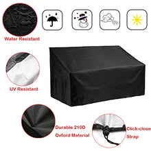 Silvotek 2 posti Copri panchina - Impermeabile Coperture per panche con Materiale Durevole 210D Oxford + Rivestimento Extra in PVC, Copertura Protettiva per Giardino Panca - 134x66x89cm