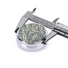 Arcadia Coastal William Morris, contenitore rotondo per pillole a 3 scomparti, in metallo, per medicina e vitamina