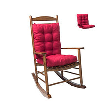 Yzzlh - Cuscino per sedia a dondolo da giardino, con imbottitura spessa e imbottita, per sedile auto, con schienale per viaggio, colore: rosso