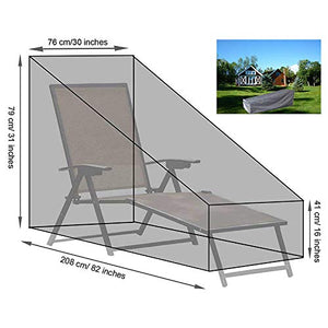 Camisin, copertura per sdraio da giardino, 210D, in tessuto Oxford impermeabile in rattan