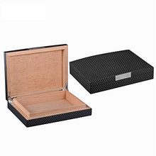 Caishuirong Cigar Box di stoccaggio 6 bastoni di Legno Naturale Cigar Humidor Matte Reale in Fibra di Carbonio Cedro Cigar Box Perfetto da Usare in Ufficio e Camera da Letto