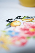 Vervaco - Tovaglia in cotone Aida con motivo numerato, 80 x 80 x 0,3 cm, multicolore