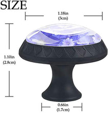 Amore romantico fiore viola floreale Pomelli per Porta Set di 4 Pomelli per Mobili Manopole per Cassetti Cucina Armadio Vetro