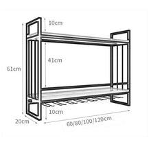 Alqn Portabottiglie da parete in legno metallo | Porta bicchiere da vino appeso | Scaffale per vino con supporto in vetro | Portabottiglie sospeso | Scaffale per vino in legno,100 centimetri × 20 cen