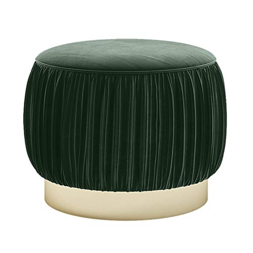 Mobili per la casa e giardino Poggiapiedi imbottito di lusso 丨 Sgabello trucco creativo rotondo 丨 Poggiapiedi posti a sedere Sgabello piedi ottomani Sgabello cambio sgabello-40x40cm Ottomani da cucina