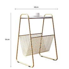 DGHJK Mobili per la casa, tavolino Rotondo, tavolino, Comodino, Comodino con cestello portaoggetti in Metallo, Adatto per Soggiorno, Camera da Letto, Balcone, 15.7"e Volte; 21.6"