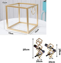 Classico 2 Livello Freestanding Desktop Cube bottiglia di vino della cremagliera d'attaccatura del supporto di lusso del calice del vino del ferro Wine bagagli controsoffitto mensola Upside Rack Appli